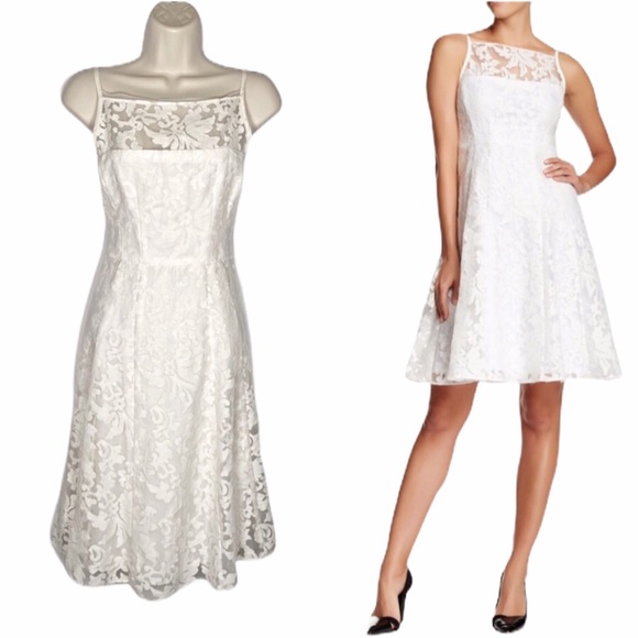 nanette lepore white lace dress
